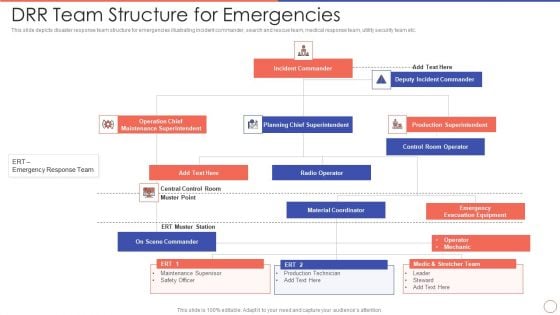 DRR Team Structure For Emergencies Ppt Layouts Outfit PDF