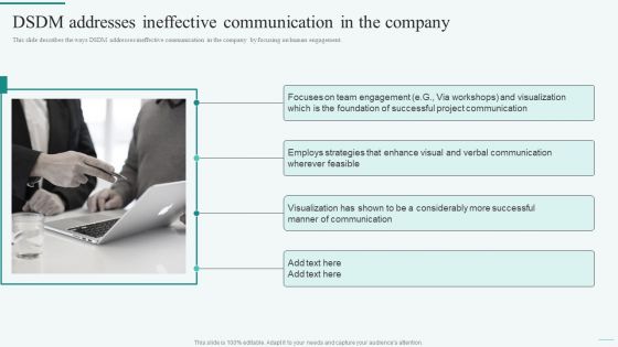 DSDM Addresses Ineffective Communication In The Company Template PDF