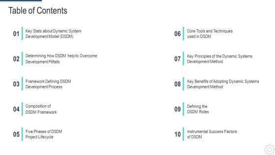 DSDM IT Table Of Contents Sample PDF