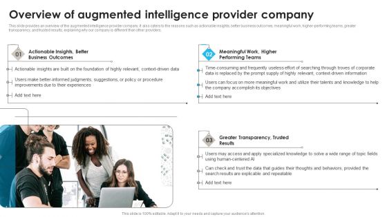 DSS Software Program Overview Of Augmented Intelligence Provider Company Professional PDF