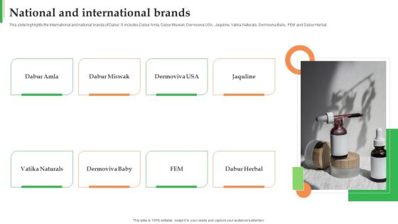 Dabur Business Profile National And International Brands Ppt Show Design Ideas PDF