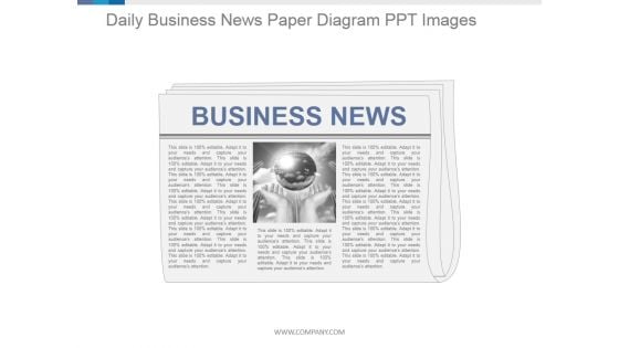 Daily Business News Paper Diagram Ppt PowerPoint Presentation Deck