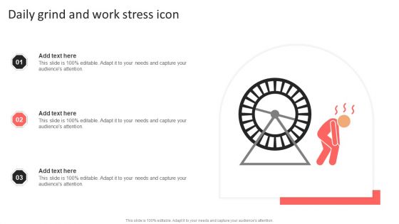 Daily Grind And Work Stress Icon Summary PDF