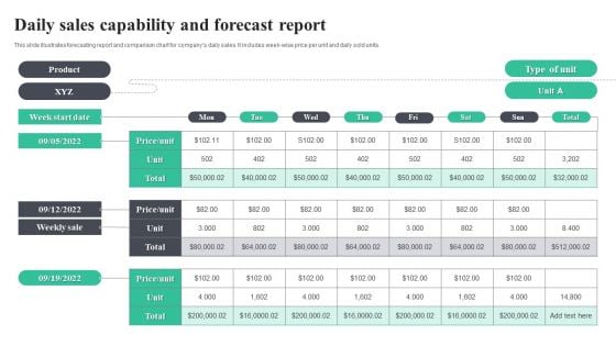 Daily Sales Capability And Forecast Report Introduction PDF