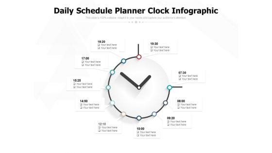 Daily Schedule Planner Clock Infographic Ppt Powerpoint Presentation Outline Summary