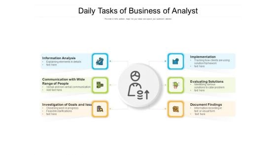 Daily Tasks Of Business Of Analyst Ppt PowerPoint Presentation Show Files PDF