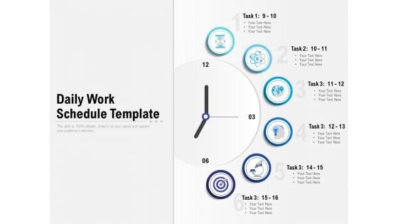 Daily Work Schedule Template Ppt PowerPoint Presentation Outline Shapes PDF