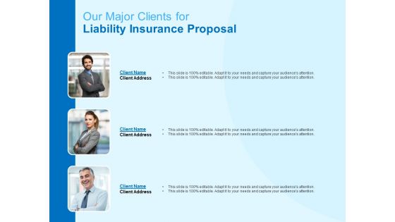 Damage Security Insurance Proposal Our Major Clients For Liability Insurance Proposal Ppt Inspiration Backgrounds PDF Damage Security Insurance Proposal Our Major Clients For Liability Insurance Proposal Ppt Inspiration Backgrounds PDF