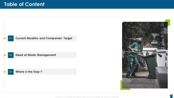 Dangerous Waste Management Table Of Content Summary PDF