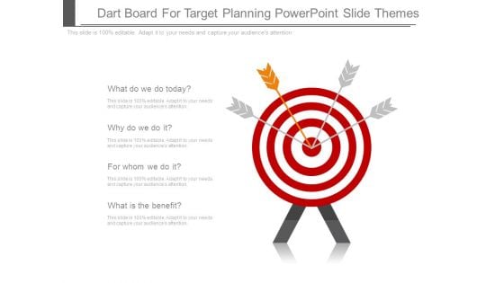 Dart Board For Target Planning Powerpoint Slide Themes