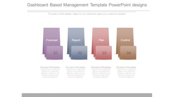 Dashboard Based Management Template Powerpoint Designs