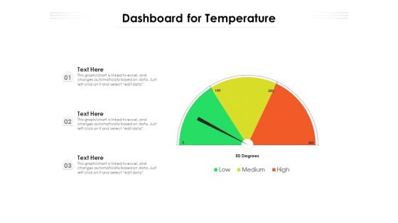 Dashboard For Temperature Ppt PowerPoint Presentation Gallery Introduction PDF