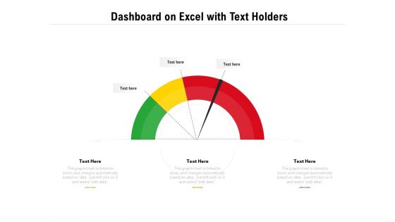 Dashboard On Excel With Text Holders Ppt PowerPoint Presentation Pictures Aids PDF