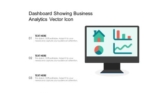 Dashboard Showing Business Analytics Vector Icon Ppt PowerPoint Presentation Model Templates PDF