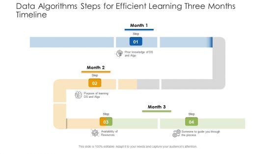 Data Algorithms Steps For Efficient Learning Three Months Timeline Pictures