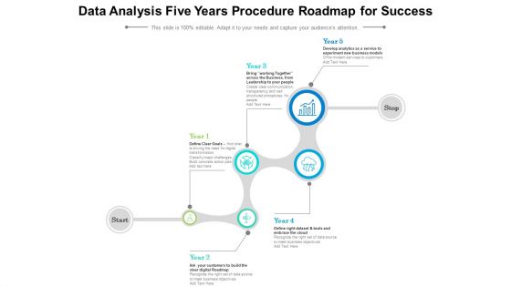 Data Analysis Five Years Procedure Roadmap For Success Slides Data Analysis Five Years Procedure Roadmap For Success Slides