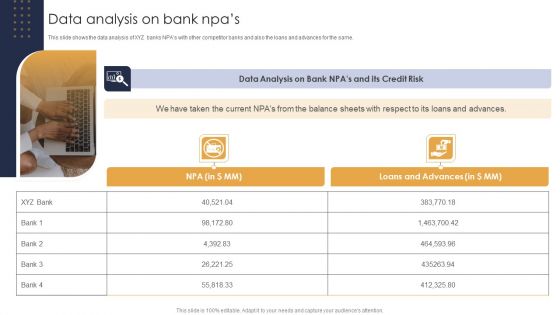 Data Analysis On Bank Npas Credit Risk Analysis Model For Banking Institutions Demonstration PDF