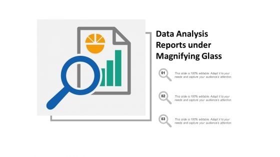 Data Analysis Reports Under Magnifying Glass Ppt Powerpoint Presentation Summary Slideshow
