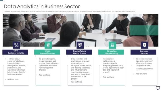 Data Analytics In Business Sector Ppt Show Smartart PDF