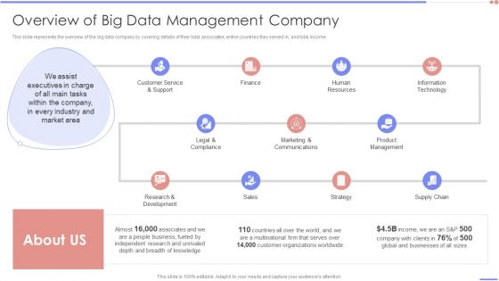 Data Analytics Management Overview Of Big Data Management Company Ideas PDF