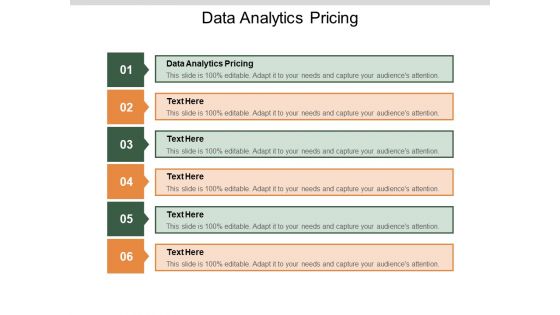 Data Analytics Pricing Ppt PowerPoint Presentation Show Designs Cpb Pdf