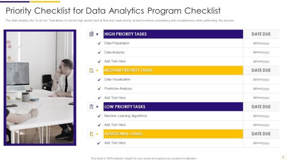 Data Analytics Program Checklist Ppt PowerPoint Presentation Complete Deck With Slides Slide02
