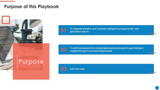 Data And Analytics Playbook Purpose Of This Playbook Background PDF