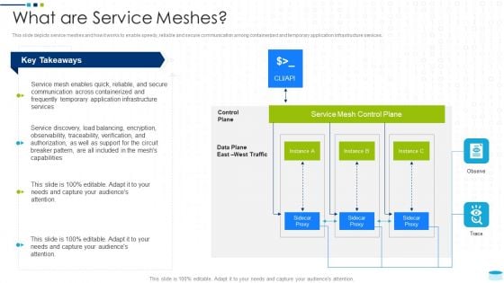 Data Center Infrastructure Management IT What Are Service Meshes Slides PDF