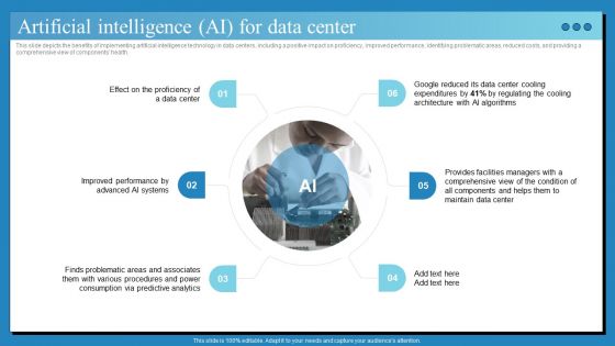 Data Center Infrastructure Technologies Artificial Intelligence AI For Data Center Ideas PDF