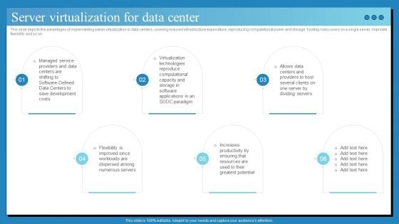 Data Center Infrastructure Technologies Server Virtualization For Data Center Background PDF Data Center Infrastructure Technologies Server Virtualization For Data Center Background PDF