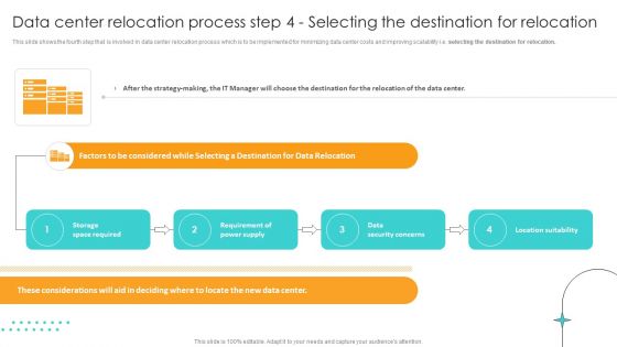 Data Center Relocation Process Step 4 Selecting The Destination For Relocation Topics PDF