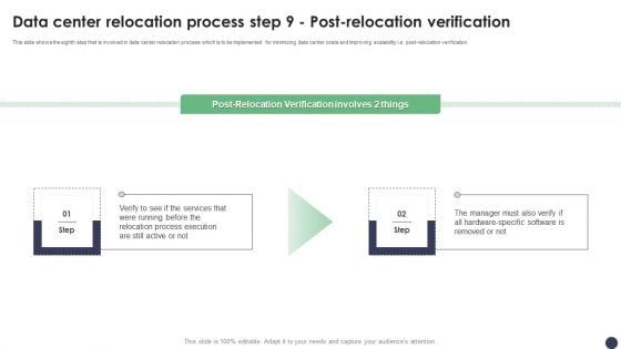 Data Center Relocation Process Step 9 Post Relocation Verification Microsoft PDF