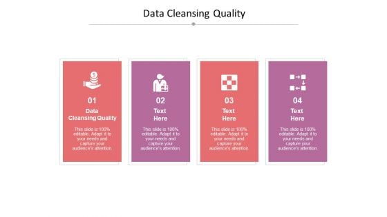 Data Cleansing Quality Ppt PowerPoint Presentation Icon Graphics Design Cpb