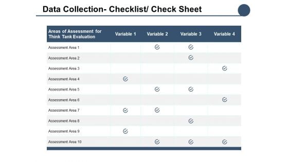 Data Collection Checklist Check Sheet Ppt PowerPoint Presentation Ideas Aids