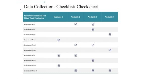 Data Collection Checklist Checksheet Ppt PowerPoint Presentation File Example File
