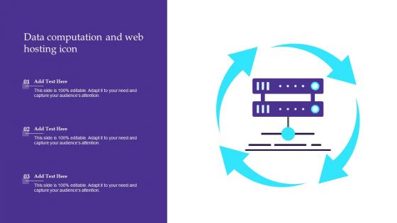 Data Computation And Web Hosting Icon Microsoft PDF