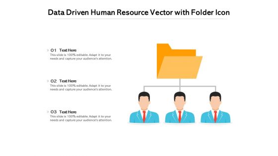 Data Driven Human Resource Vector With Folder Icon Ppt PowerPoint Presentation Professional Vector PDF