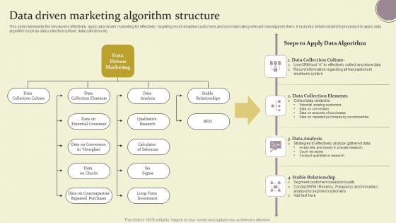 Data Driven Marketing Algorithm Structure Ppt Slides Templates PDF