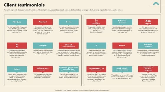 Data Driven Marketing Solutions Firm Company Profile Client Testimonials Mockup PDF Data Driven Marketing Solutions Firm Company Profile Client Testimonials Mockup PDF