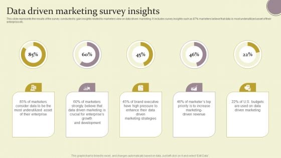 Data Driven Marketing Survey Insights Ppt Summary Objects PDF