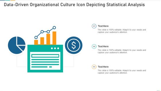 Data Driven Organizational Culture Icon Depicting Statistical Analysis Sample PDF