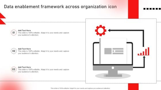 Data Enablement Framework Across Organization Icon Introduction PDF