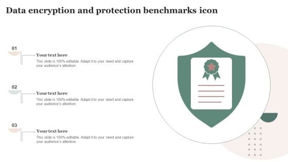 Data Encryption And Protection Benchmarks Icon Diagrams PDF