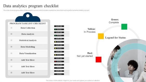 Data Evaluation And Processing Toolkit Data Analytics Program Checklist Inspiration PDF