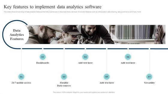 Data Evaluation And Processing Toolkit Key Features To Implement Data Analytics Software Designs PDF