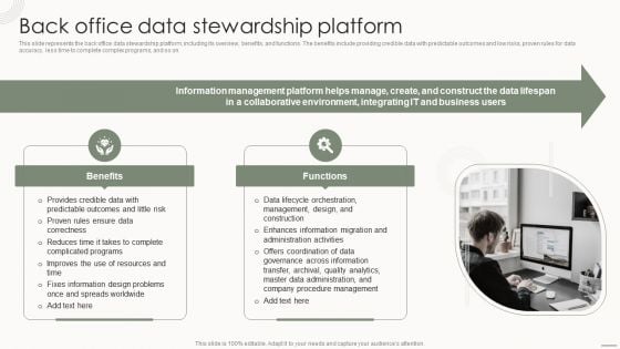 Data Governance IT Back Office Data Stewardship Platform Themes PDF
