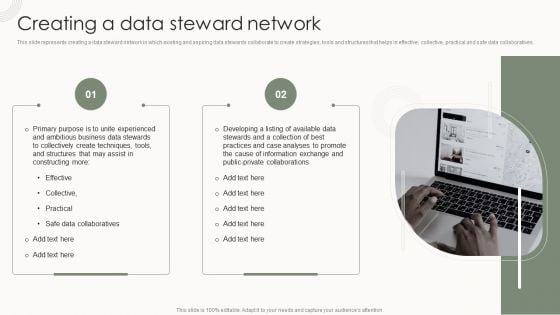 Data Governance IT Creating A Data Steward Network Background PDF