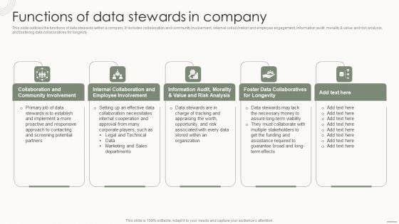 Data Governance IT Functions Of Data Stewards In Company Sample PDF Data Governance IT Functions Of Data Stewards In Company Sample PDF