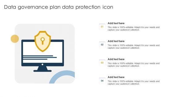 Data Governance Plan Data Protection Icon Ppt Portfolio Tips PDF