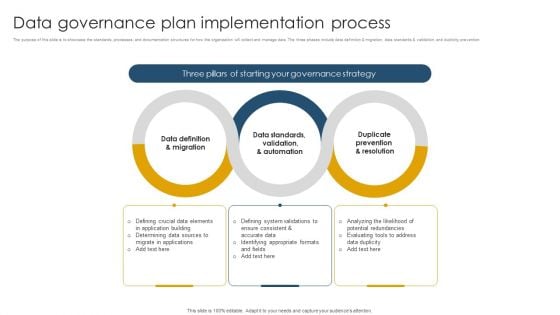 Data Governance Plan Implementation Process Ppt Example PDF